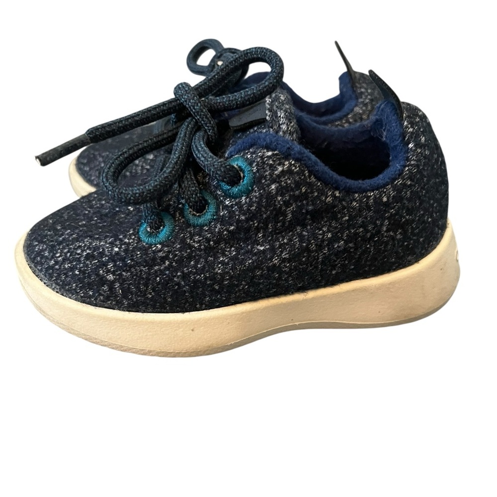 Allbirds Smallbirds Navy Blue Wool Runner Sneakers Toddler Size 5